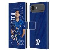 Head Case Designs Officially Licensed Chelsea Football Club Hakim Ziyech 2021/22 First Team Leather Flip Case Compatible With Apple iPhone 17 Air