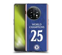 Head Case Designs Officially Licensed Chelsea Football Club Home Kit 2025 World Champions Gel Case [Military Grade Protection] Compatible With OnePlus 11 5G