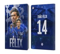 Head Case Designs Officially Licensed Chelsea Football Club João Félix 2024/25 First Team Leather Flip Case Compatible With Apple iPad 10.2 2019/2020/2021