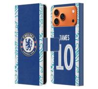 Head Case Designs Officially Licensed Chelsea Football Club Lauren James 2022/23 Women's Home Kit Leather Flip Case Compatible With Apple iPhone 17 Pro Max