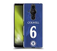 Head Case Designs Officially Licensed Chelsea Football Club Levi Colwill 2025/26 Players Home Kit Gel Case [Military Grade Protection] Compatible With Sony Xperia Pro-I
