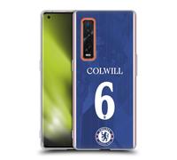 Head Case Designs Officially Licensed Chelsea Football Club Levi Colwill 2025/26 Players Home Kit Gel Case [Military Grade Protection] Compatible With Oppo Find X2 Pro 5G