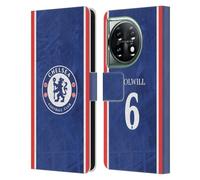 Head Case Designs Officially Licensed Chelsea Football Club Levi Colwill 2025/26 Players Home Kit Leather Flip Case Compatible With OnePlus 11 5G