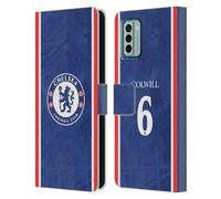 Head Case Designs Officially Licensed Chelsea Football Club Levi Colwill 2025/26 Players Home Kit Leather Flip Case Compatible With Nokia G42