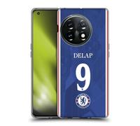 Head Case Designs Officially Licensed Chelsea Football Club Liam Delap 2025/26 Players Home Kit 2nd Group Gel Case [Military Grade Protection] Compatible With OnePlus 11 5G