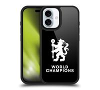 Head Case Designs Officially Licensed Chelsea Football Club Lion 2025 World Champions Gel Armour Case [Military Grade Protection] Compatible With Apple iPhone 16