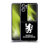 Head Case Designs Officially Licensed Chelsea Football Club Lion 2025 World Champions Gel Case [Military Grade Protection] Compatible With Oppo Find N2 Flip