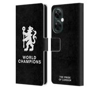 Head Case Designs Officially Licensed Chelsea Football Club Lion 2025 World Champions Leather Flip Case Compatible With OnePlus Nord N30