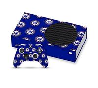 Head Case Designs Officially Licensed Chelsea Football Club Logo Pattern Art Vinyl Sticker Gaming Skin Decal Cover Compatible With Xbox Series S Console and Controller Bundle