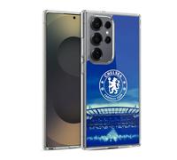 Head Case Designs Officially Licensed Chelsea Football Club Logo Retro Kit and Stadium Gel Case [Military Grade Protection] Compatible with Samsung Galaxy S25 Ultra and Compatible with MagSafe