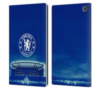 Head Case Designs Officially Licensed Chelsea Football Club Logo Retro Kit and Stadium Leather Flip Case Compatible With Amazon Fire Max 11 2023