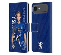 Head Case Designs Officially Licensed Chelsea Football Club Marco Alonso 2021/22 First Team Leather Flip Case Compatible With Apple iPhone 17 Air
