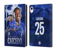 Head Case Designs Officially Licensed Chelsea Football Club Moisés Caicedo 2024/25 First Team Leather Flip Case Compatible With Apple iPad mini (2021/2024)