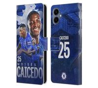 Head Case Designs Officially Licensed Chelsea Football Club Moisés Caicedo 2024/25 First Team Leather Flip Case Compatible With Samsung Galaxy A06 4G