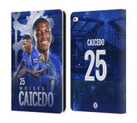 Head Case Designs Officially Licensed Chelsea Football Club Moisés Caicedo 2024/25 First Team Leather Flip Case Compatible With Apple iPad Air 2 (2014)