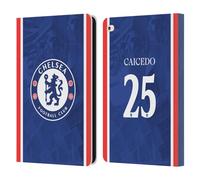 Head Case Designs Officially Licensed Chelsea Football Club Moisés Caicedo 2025/26 Players Home Kit Leather Flip Case Compatible With Apple iPad Air 2 (2014)