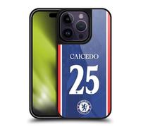 Head Case Designs Officially Licensed Chelsea Football Club Moisés Caicedo 2025/26 Players Home Kit Gel Armour Case [Military Grade Protection] Compatible With Apple iPhone 14 Pro