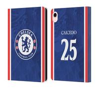 Head Case Designs Officially Licensed Chelsea Football Club Moisés Caicedo 2025/26 Players Home Kit Leather Flip Case Compatible With Apple iPad mini (2021/2024)