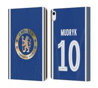 Head Case Designs Officially Licensed Chelsea Football Club Mykhailo Mudryk 2023/24 Players Home Kit Leather Flip Case Compatible With Apple iPad 10.9 2022/2025