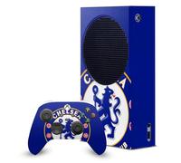 Head Case Designs Officially Licensed Chelsea Football Club Oversize Art Game Console Wrap and Game Controller Skin Bundle Compatible With Xbox Series S Console & Controller Bundle