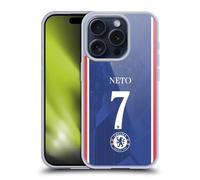 Head Case Designs Officially Licensed Chelsea Football Club Pedro Neto 2025/26 Players Home Kit 1st Group Gel Case [Military Grade Protection] Compatible With Apple iPhone 15 Pro