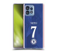 Head Case Designs Officially Licensed Chelsea Football Club Pedro Neto 2025/26 Players Home Kit 1st Group Gel Case [Military Grade Protection] Compatible With Moto Edge 40 Pro/Plus 2023