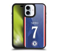 Head Case Designs Officially Licensed Chelsea Football Club Pedro Neto 2025/26 Players Home Kit Gel Armour Case [Military Grade Protection] Compatible With Apple iPhone 16