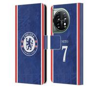 Head Case Designs Officially Licensed Chelsea Football Club Pedro Neto 2025/26 Players Home Kit Leather Flip Case Compatible With OnePlus 11 5G
