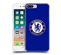 Head Case Designs Officially Licensed Chelsea Football Club Plain Blue Crest Hard Back Case Compatible With Apple iPhone 7 Plus/iPhone 8 Plus