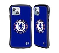 Head Case Designs Officially Licensed Chelsea Football Club Plain Blue Crest Hybrid Case Compatible With Apple iPhone 14