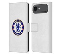 Head Case Designs Officially Licensed Chelsea Football Club Plain White Crest Leather Flip Case Compatible With Apple iPhone 17 Air