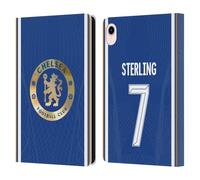 Head Case Designs Officially Licensed Chelsea Football Club Raheem Sterling 2023/24 Players Home Kit Leather Flip Case Compatible With Apple iPad mini (2021/2024)