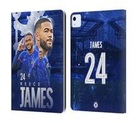 Head Case Designs Officially Licensed Chelsea Football Club Reece James 2024/25 First Team Leather Flip Case Compatible With Apple iPad Air 11 2020/2022/2024/2025