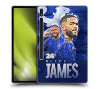 Head Case Designs Officially Licensed Chelsea Football Club Reece James 2024/25 First Team Soft Gel Case Compatible With Samsung Galaxy Tab S8 Plus