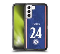 Head Case Designs Officially Licensed Chelsea Football Club Reece James 2025/26 Players Home Kit 1st Group Ultra-Armoured Shockproof Case [Military Grade] Compatible With Samsung Galaxy S21+ 5G