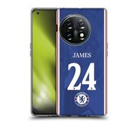 Head Case Designs Officially Licensed Chelsea Football Club Reece James 2025/26 Players Home Kit 1st Group Gel Case [Military Grade Protection] Compatible With OnePlus 11 5G