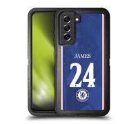 Head Case Designs Officially Licensed Chelsea Football Club Reece James 2025/26 Players Home Kit 1st Group Ultra-Armoured Shockproof Case [Military Grade] Compatible With Samsung Galaxy S21 FE 5G