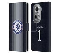 Head Case Designs Officially Licensed Chelsea Football Club Robert Sánchez 2025/26 Players Home Kit 1st Group Leather Flip Case Compatible With Oppo Reno11 Pro