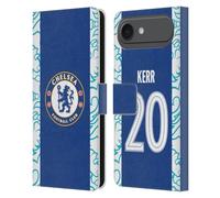 Head Case Designs Officially Licensed Chelsea Football Club Sam Kerr 2022/23 Women's Home Kit Leather Flip Case Compatible With Apple iPhone 17 Air