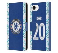 Head Case Designs Officially Licensed Chelsea Football Club Sam Kerr 2022/23 Women's Home Kit Leather Flip Case Compatible With Apple iPhone 16e