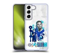 Head Case Designs Officially Licensed Chelsea Football Club Thiago Silva 2022/23 First Team Gel Case [Military Grade Protection] Compatible With Samsung Galaxy S22 5G