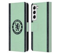 Head Case Designs Officially Licensed Chelsea Football Club Third 2023/24 Kit Leather Flip Case Compatible With Samsung Galaxy S22 5G