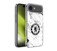 Head Case Designs Officially Licensed Chelsea Football Club White Marble Crest Gel Case [Military Grade Protection] Compatible With Apple iPhone 17 Air