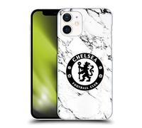 Head Case Designs Officially Licensed Chelsea Football Club White Marble Crest Hard Back Case Compatible With Apple iPhone 12 Mini