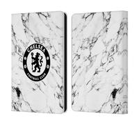 Head Case Designs Officially Licensed Chelsea Football Club White Marble Crest Leather Flip Case Compatible With Amazon Kindle Paperwhite 6