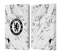 Head Case Designs Officially Licensed Chelsea Football Club White Marble Crest Leather Flip Case Compatible With Apple iPad 10.2 2019/2020/2021