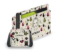 Head Case Designs Officially Licensed Chilling Adventures of Sabrina Pattern Illustration Graphics Vinyl Sticker Gaming Skin Decal Cover Compatible With Nintendo Switch OLED Bundle
