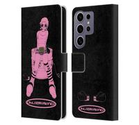 Head Case Designs Officially Licensed Chloe Moriondo Pink Graphics Leather Wallet Case Compatible with Samsung Galaxy S25 Ultra