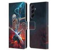 Head Case Designs Officially Licensed Christos Karapanos Metal Skeleton Key Art Leather Wallet Case Compatible With Samsung Galaxy A55 5G