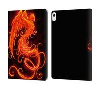 Head Case Designs Officially Licensed Christos Karapanos On Fire Phoenix Leather Wallet Case Compatible With Apple iPad Air 13 2024/2025